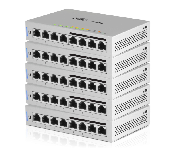 Ubiquiti 8p UniFi US-8-60W (8x100/1000Mbit) 4xPoE (5 szt.) - 402442 - zdjęcie 2